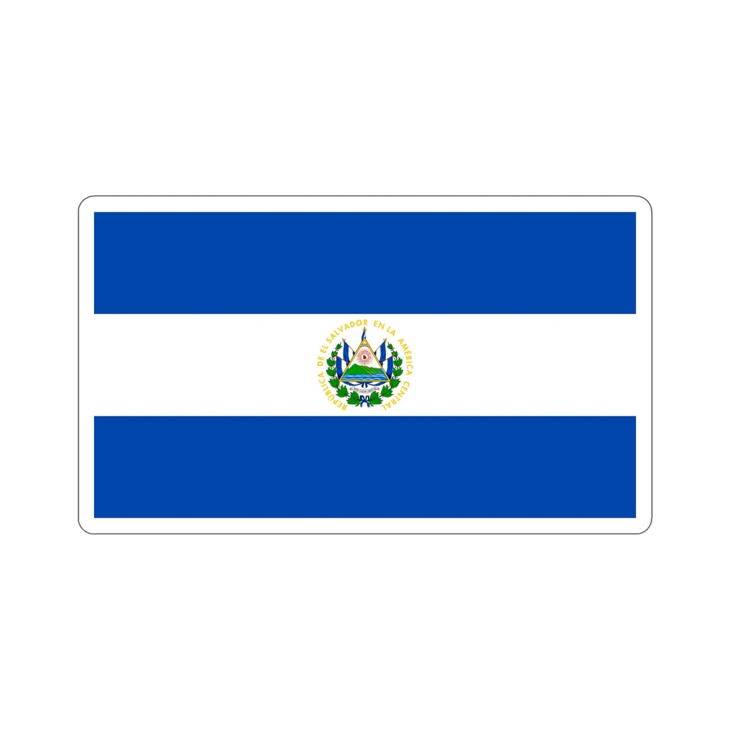 Flag of El Salvador STICKER Vinyl Die-Cut Decal-6 Inch-The Sticker Space