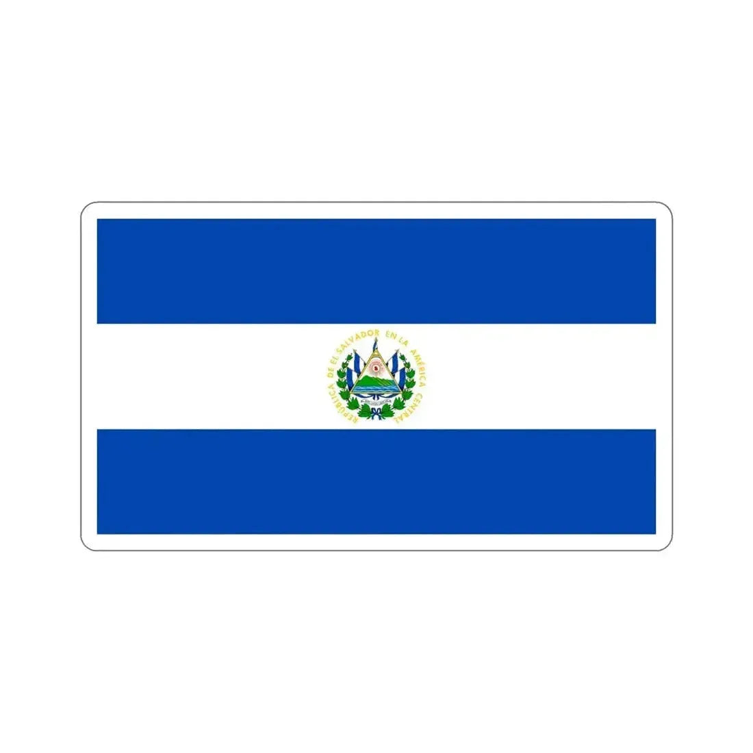 Flag of El Salvador STICKER Vinyl Die-Cut Decal 6 Inch - The Sticker Space