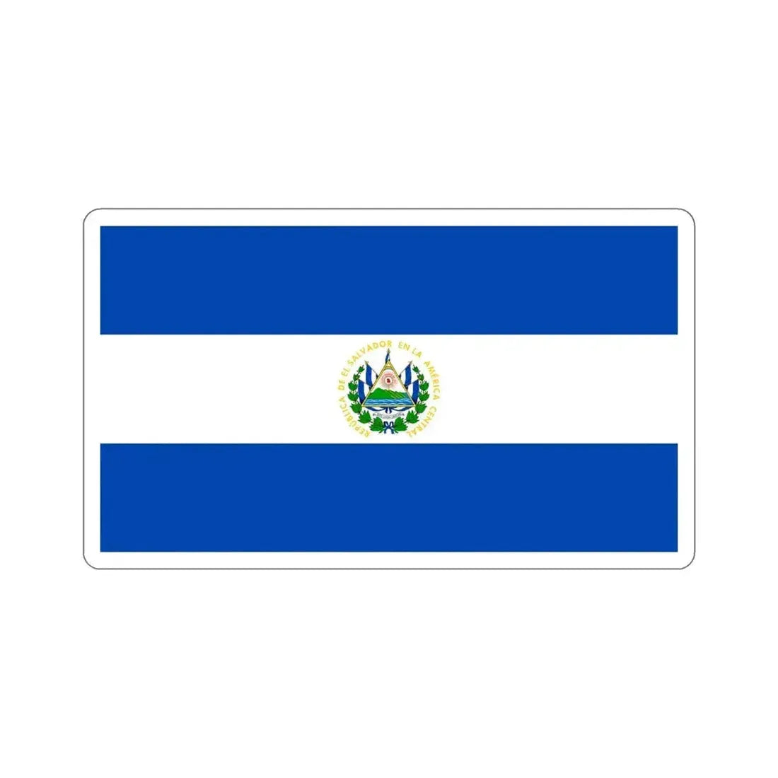 Flag of El Salvador STICKER Vinyl Die-Cut Decal 6 Inch - The Sticker Space