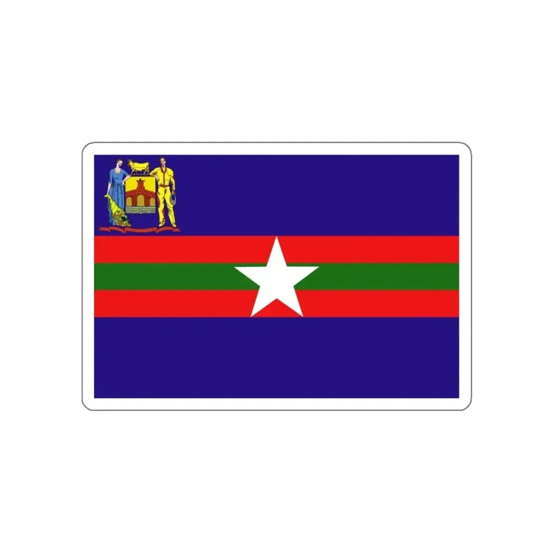 Flag of El Vigía Venezuela STICKER Vinyl Die-Cut Decal 6 Inch - The Sticker Space