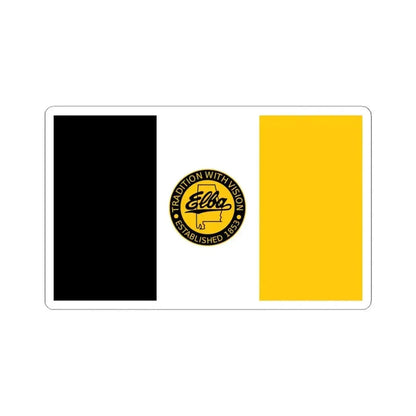 Flag of Elba Alabama (United States) STICKER Vinyl Kiss-Cut Decal 6 Inch White - The Sticker Space