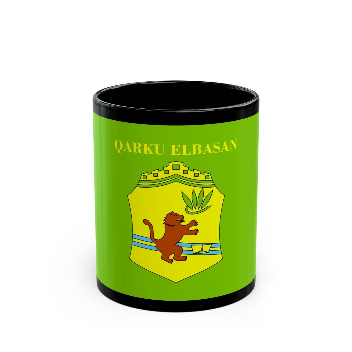 Flag of Elbasan Albania - Black Coffee Mug-11oz-The Sticker Space