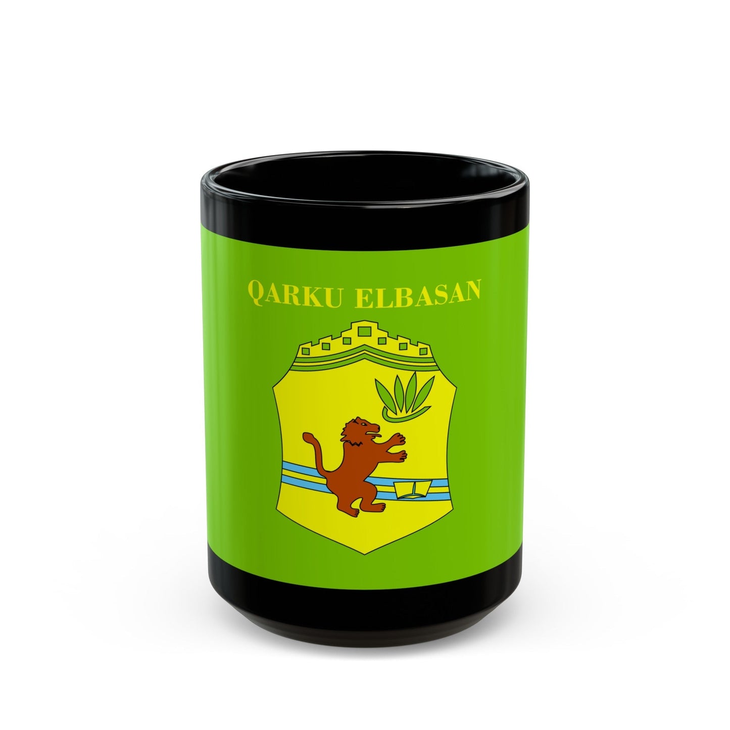 Flag of Elbasan Albania - Black Coffee Mug-15oz-The Sticker Space