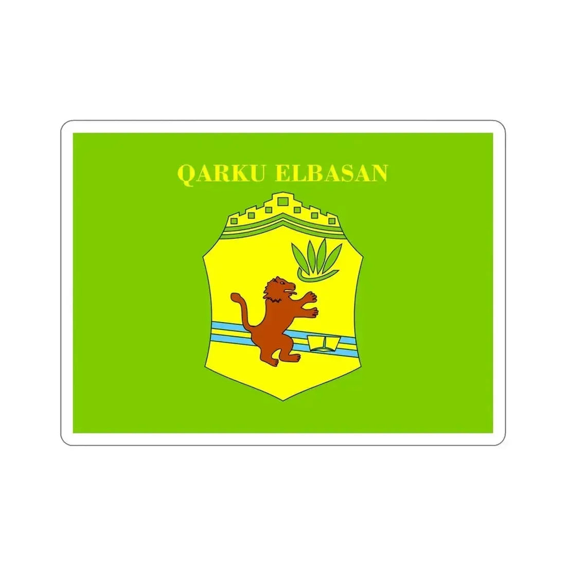 Flag of Elbasan Albania STICKER Vinyl Die-Cut Decal - The Sticker Space