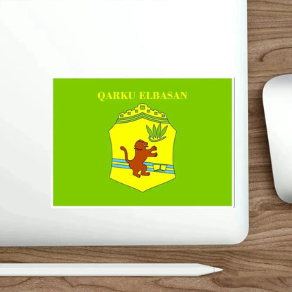 Flag of Elbasan Albania STICKER Vinyl Die-Cut Decal - The Sticker Space