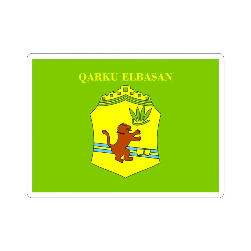 Flag of Elbasan Albania STICKER Vinyl Die-Cut Decal - The Sticker Space