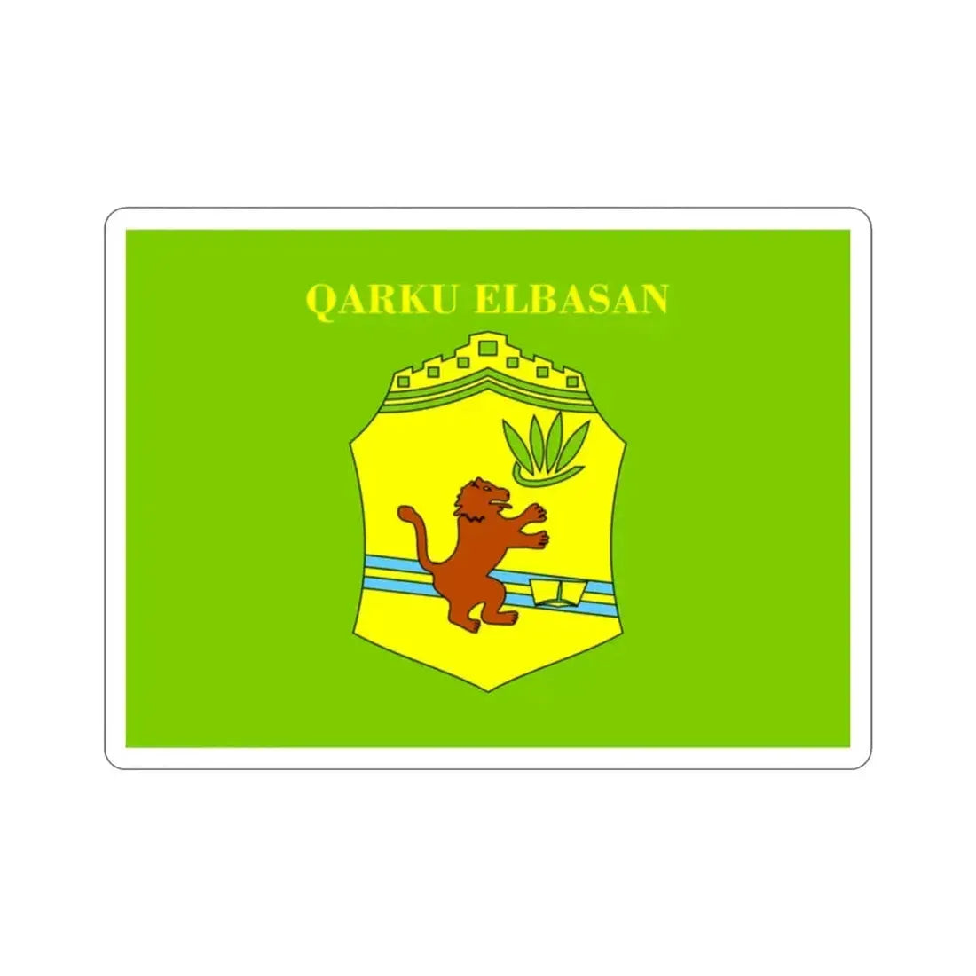 Flag of Elbasan Albania STICKER Vinyl Die-Cut Decal - The Sticker Space