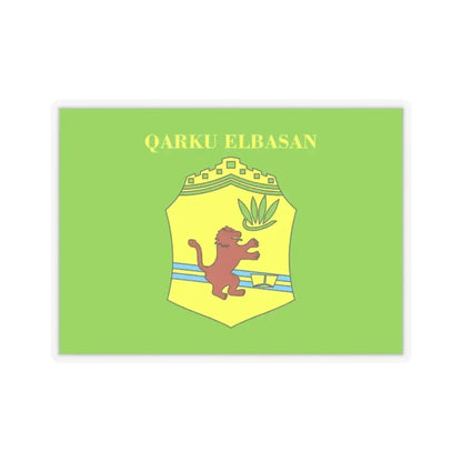 Flag of Elbasan Albania - STICKER Vinyl Kiss-Cut Decal 2 Inch Transparent - The Sticker Space