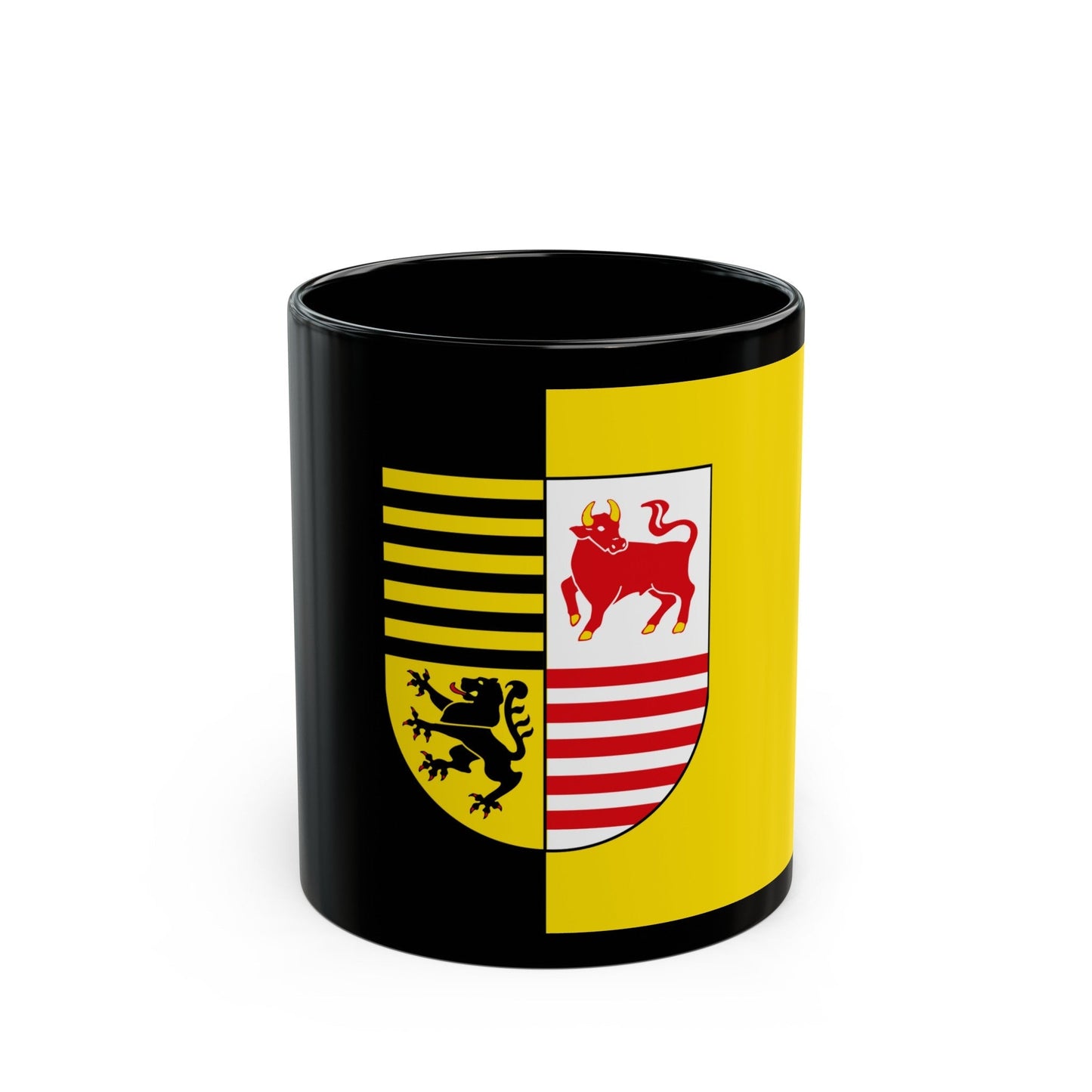 Flag of Elbe Elster Germany - Black Coffee Mug-11oz-The Sticker Space