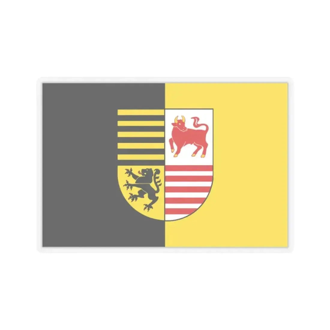 Flag of Elbe Elster Germany - STICKER Vinyl Kiss-Cut Decal 2 Inch Transparent - The Sticker Space