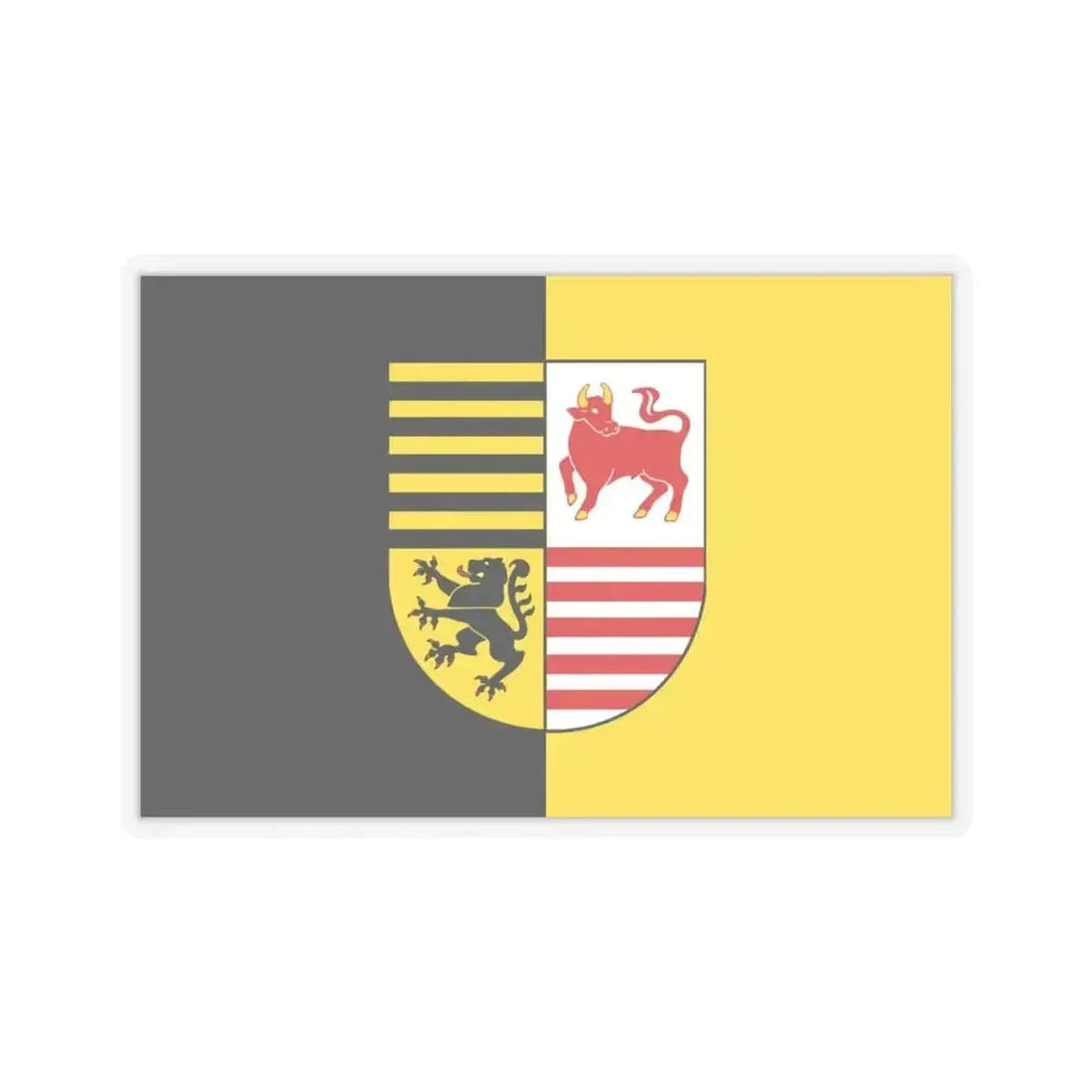 Flag of Elbe Elster Germany - STICKER Vinyl Kiss-Cut Decal 3 Inch Transparent - The Sticker Space