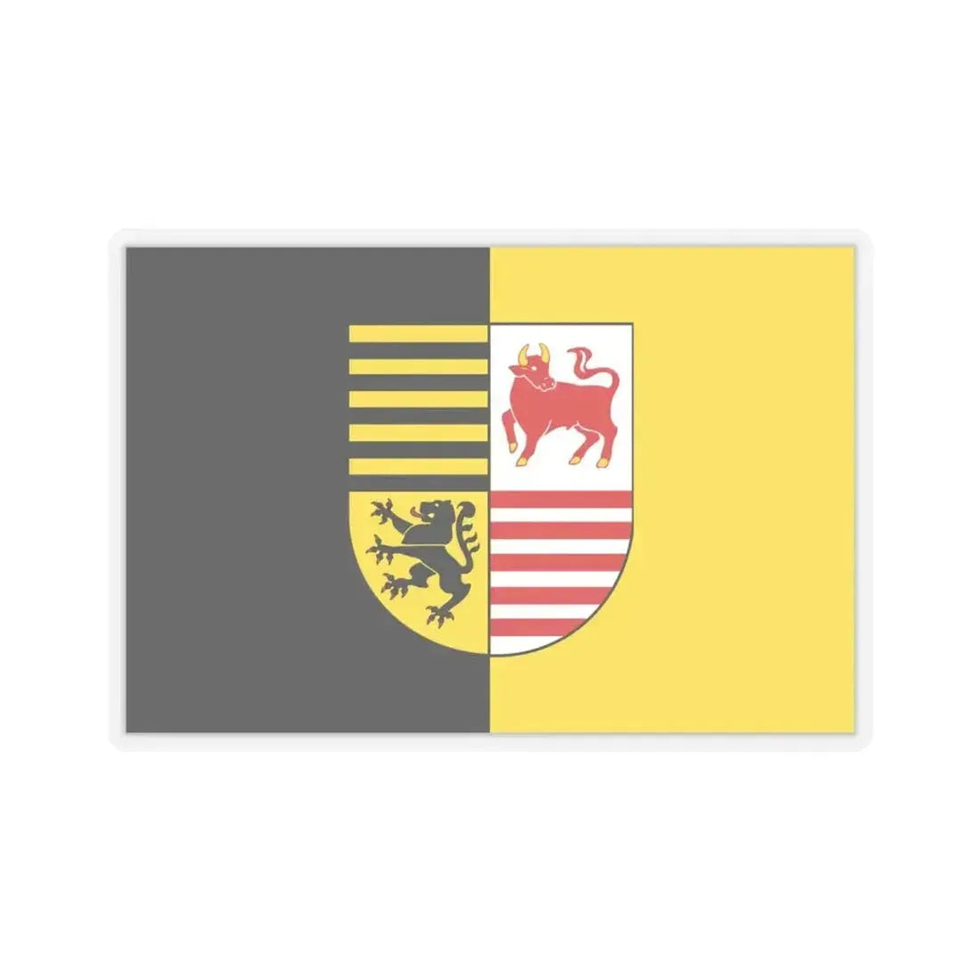 Flag of Elbe Elster Germany - STICKER Vinyl Kiss-Cut Decal 6 Inch Transparent - The Sticker Space