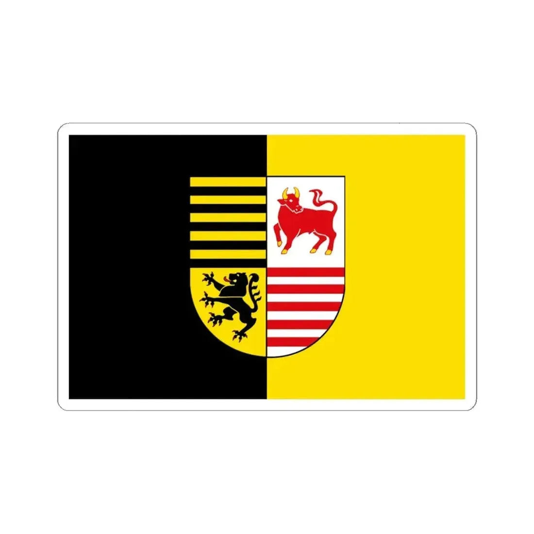 Flag of Elbe Elster Germany - STICKER Vinyl Kiss-Cut Decal 6 Inch White - The Sticker Space