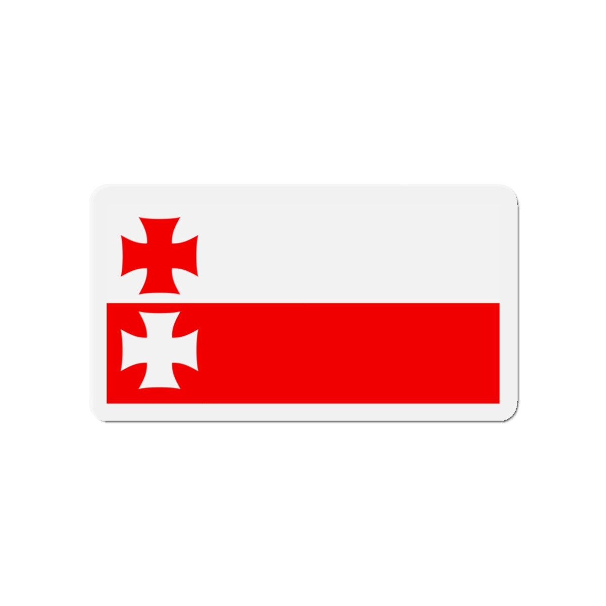 Flag of Elbląg Poland - Die-Cut Magnet-4" x 4"-The Sticker Space