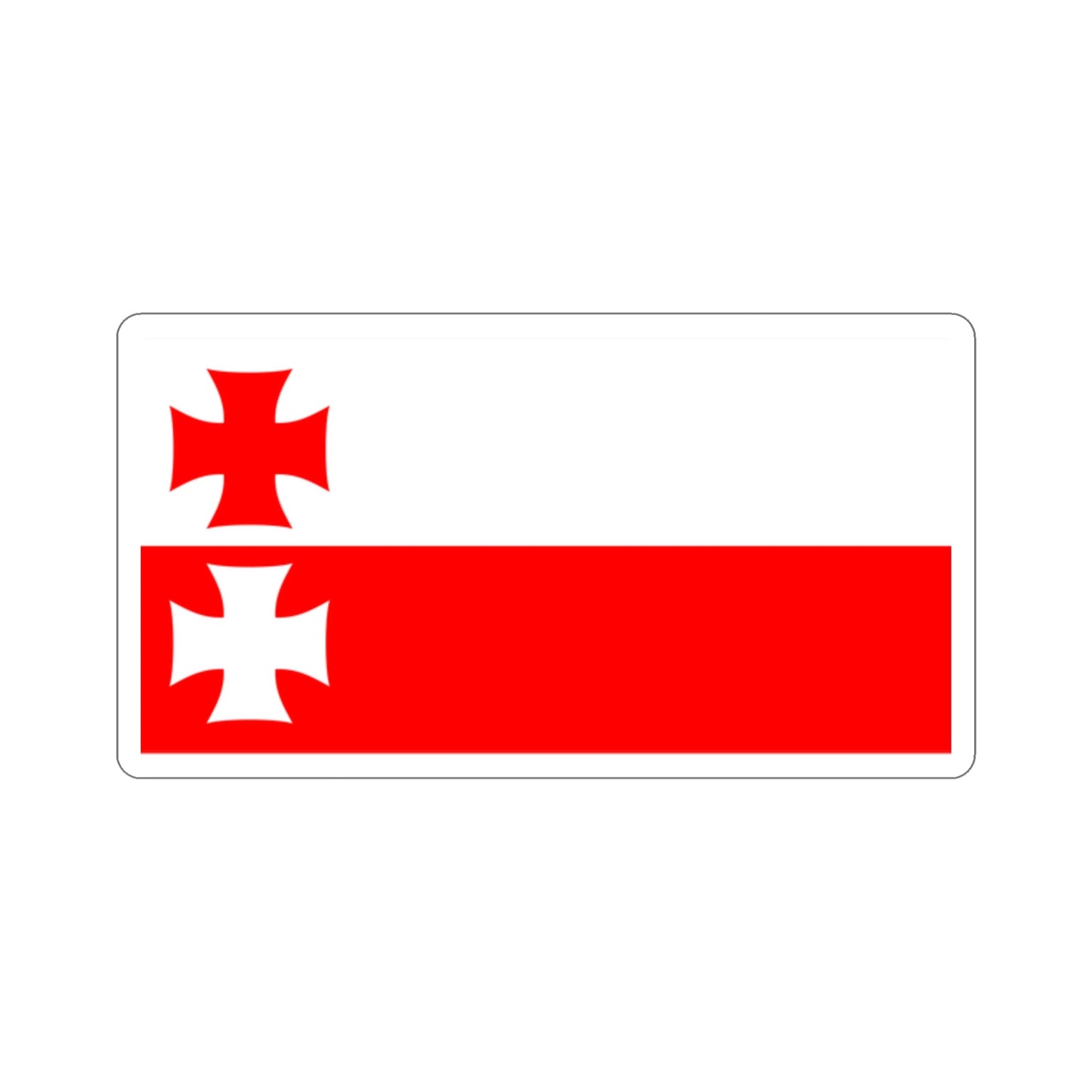 Flag of Elbląg Poland STICKER Vinyl Die-Cut Decal-2 Inch-The Sticker Space