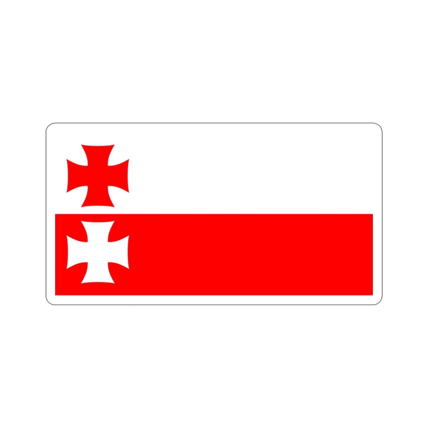 Flag of Elbląg Poland STICKER Vinyl Die-Cut Decal-3 Inch-The Sticker Space