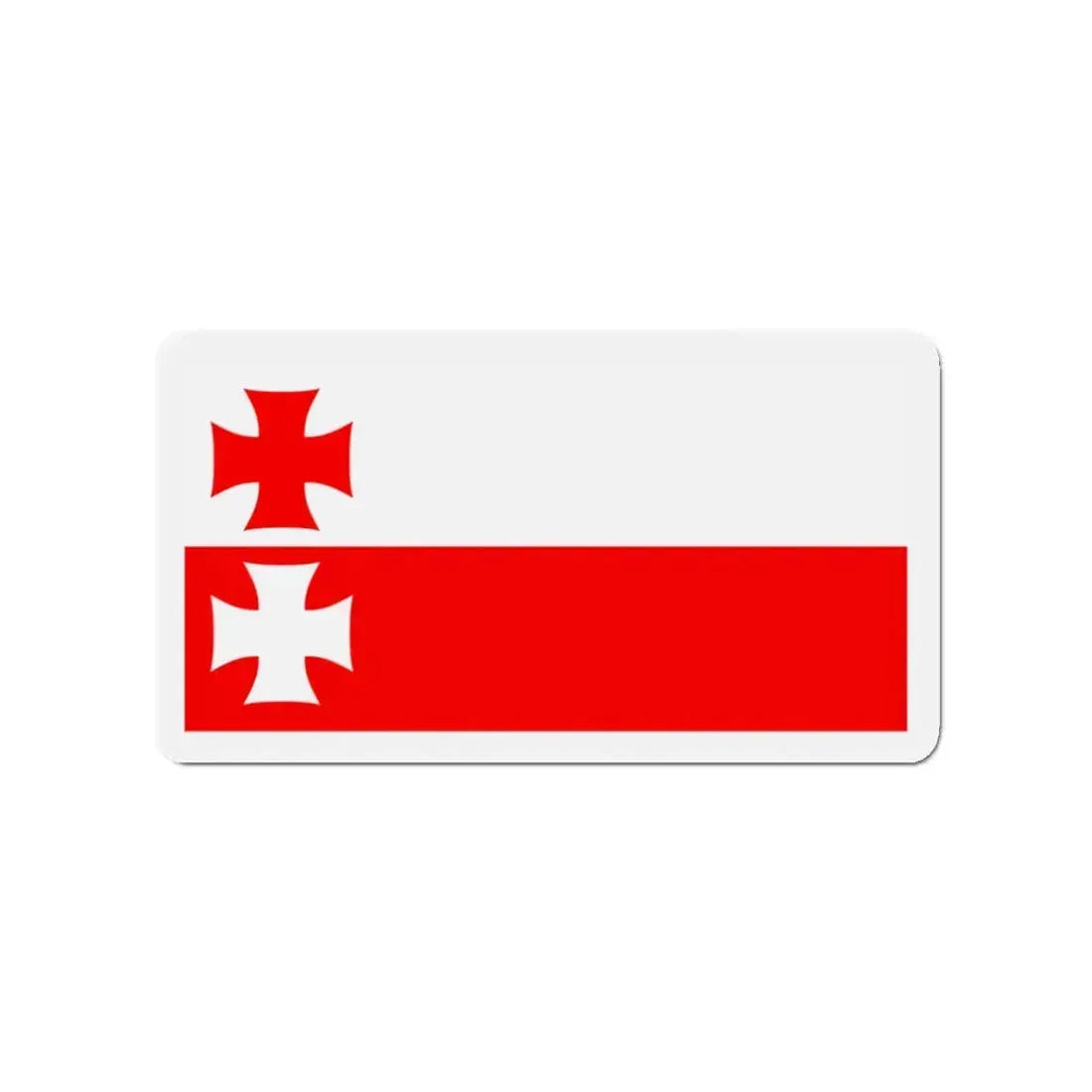 Flag of Elbląg Poland - Refrigerator Magnet 3 Inch - The Sticker Space