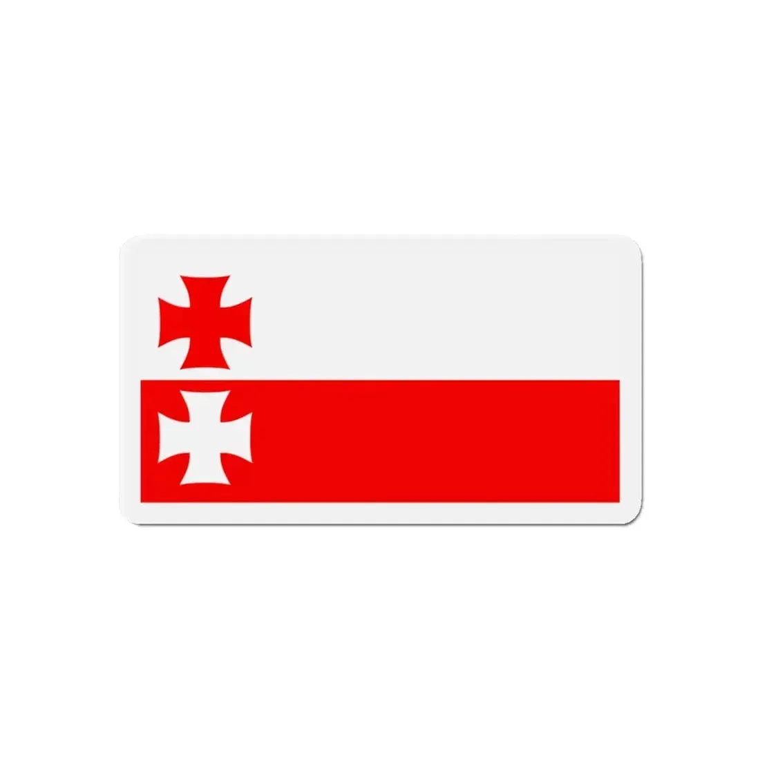 Flag of Elbląg Poland - Refrigerator Magnet 6 Inch - The Sticker Space