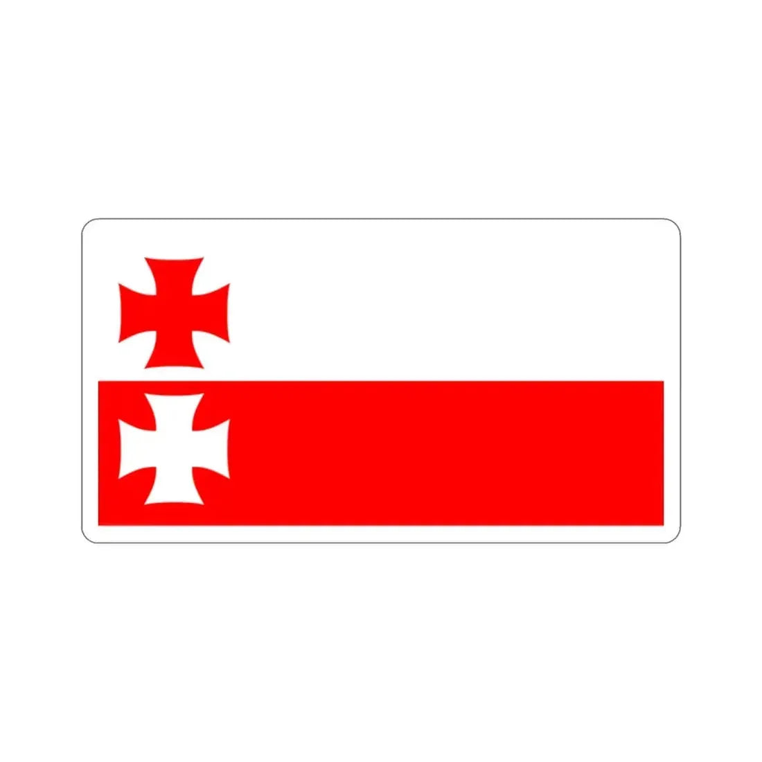 Flag of Elbląg Poland STICKER Vinyl Die-Cut Decal 2 Inch - The Sticker Space
