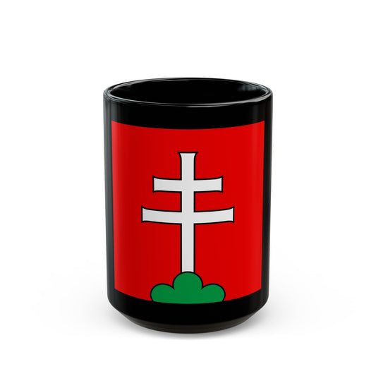 Flag of Elfingen Switzerland - Black Coffee Mug-15oz-The Sticker Space