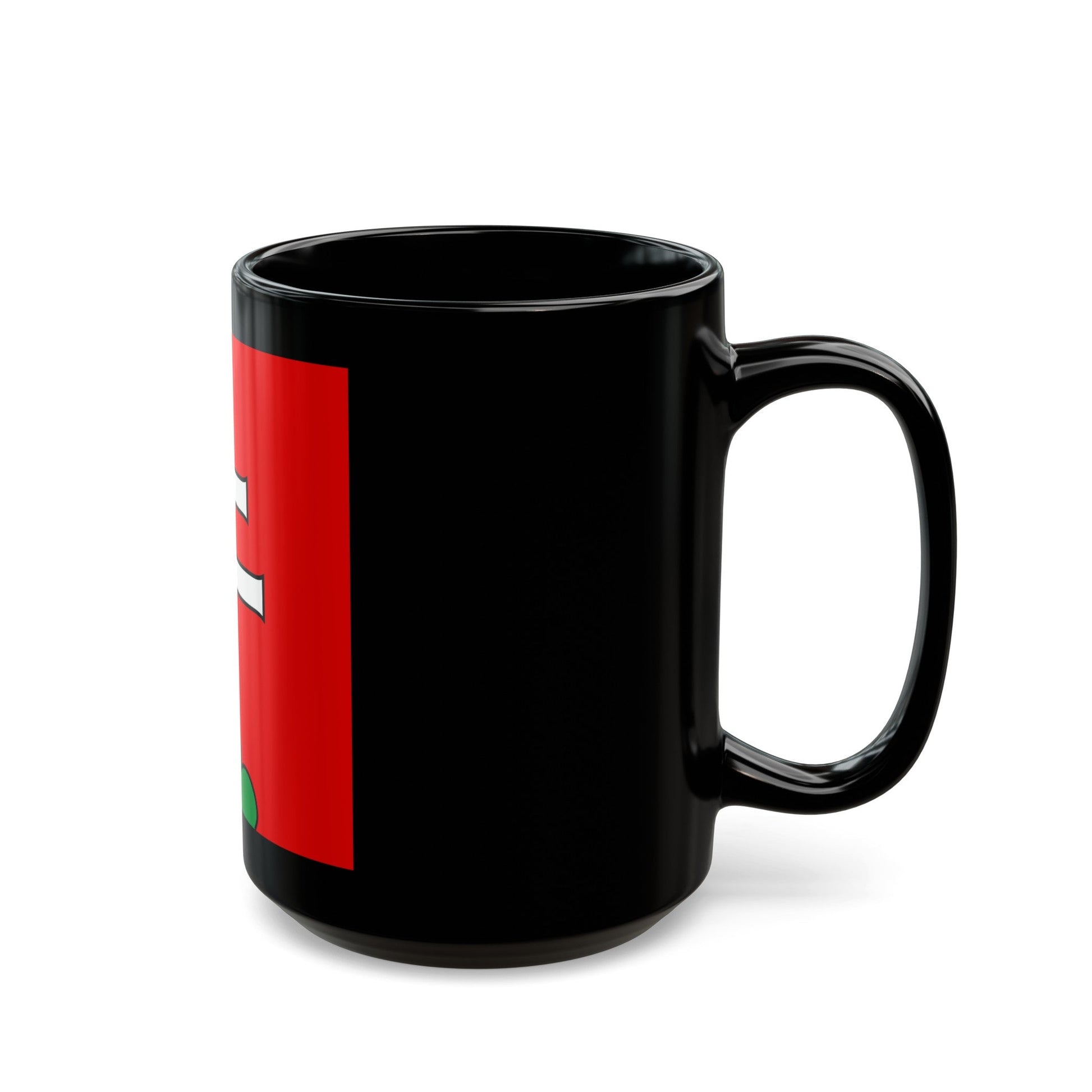 Flag of Elfingen Switzerland - Black Coffee Mug-The Sticker Space