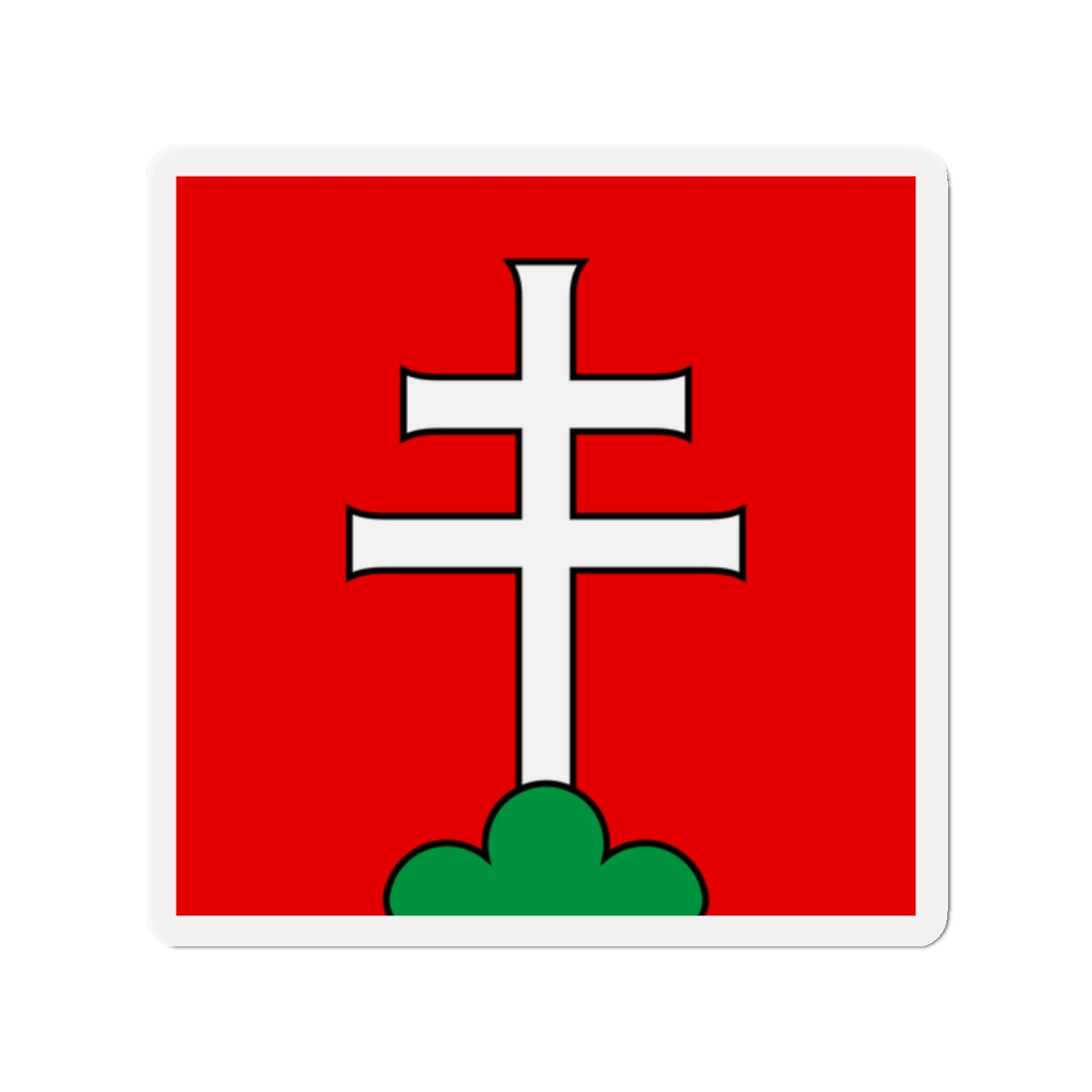 Flag of Elfingen Switzerland - Die-Cut Magnet-2" x 2"-The Sticker Space