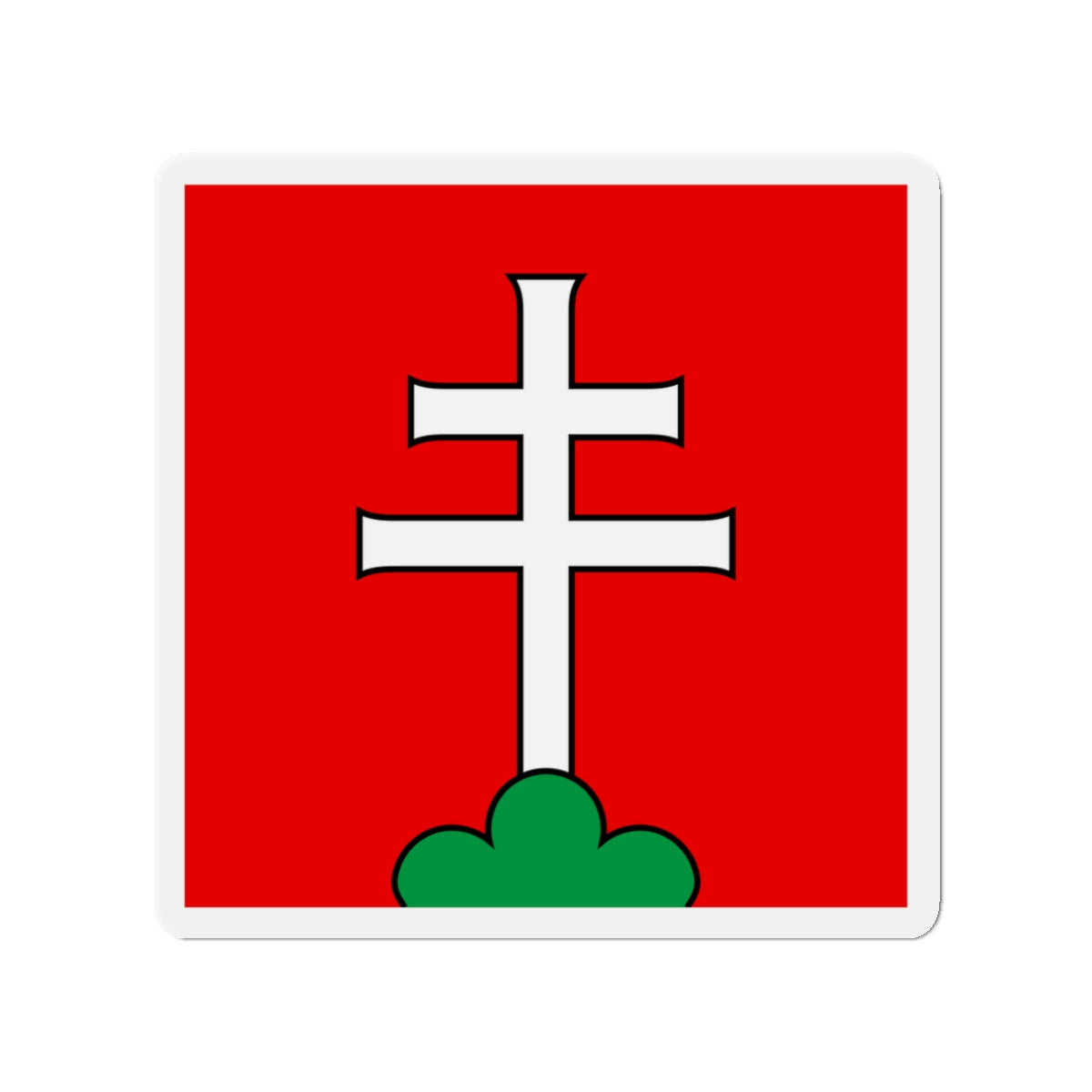 Flag of Elfingen Switzerland - Die-Cut Magnet-3" x 3"-The Sticker Space