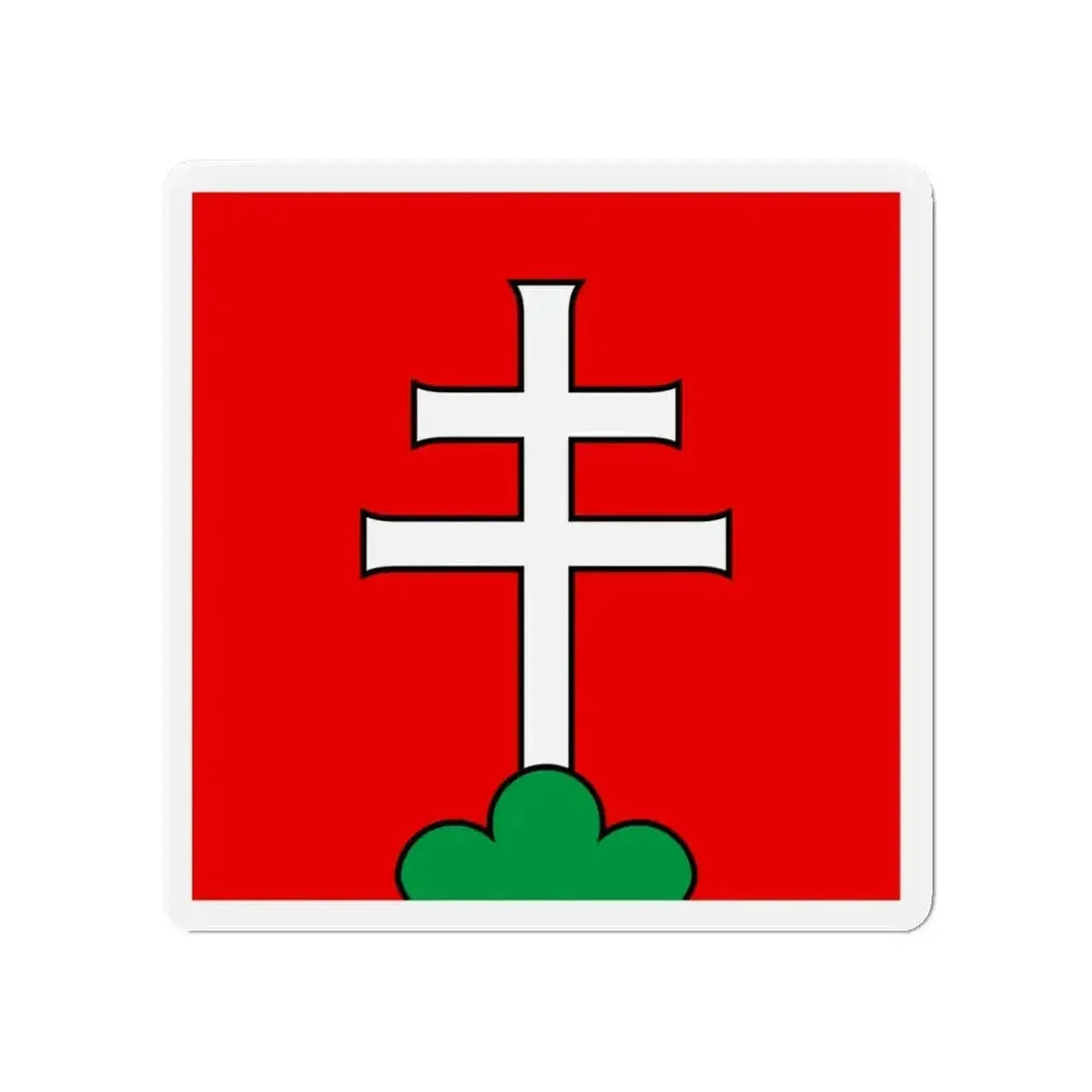 Flag of Elfingen Switzerland - Refrigerator Magnet - The Sticker Space