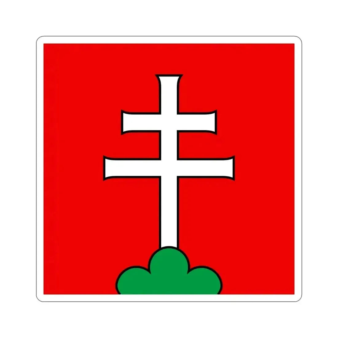 Flag of Elfingen Switzerland STICKER Vinyl Die-Cut Decal 4 Inch - The Sticker Space