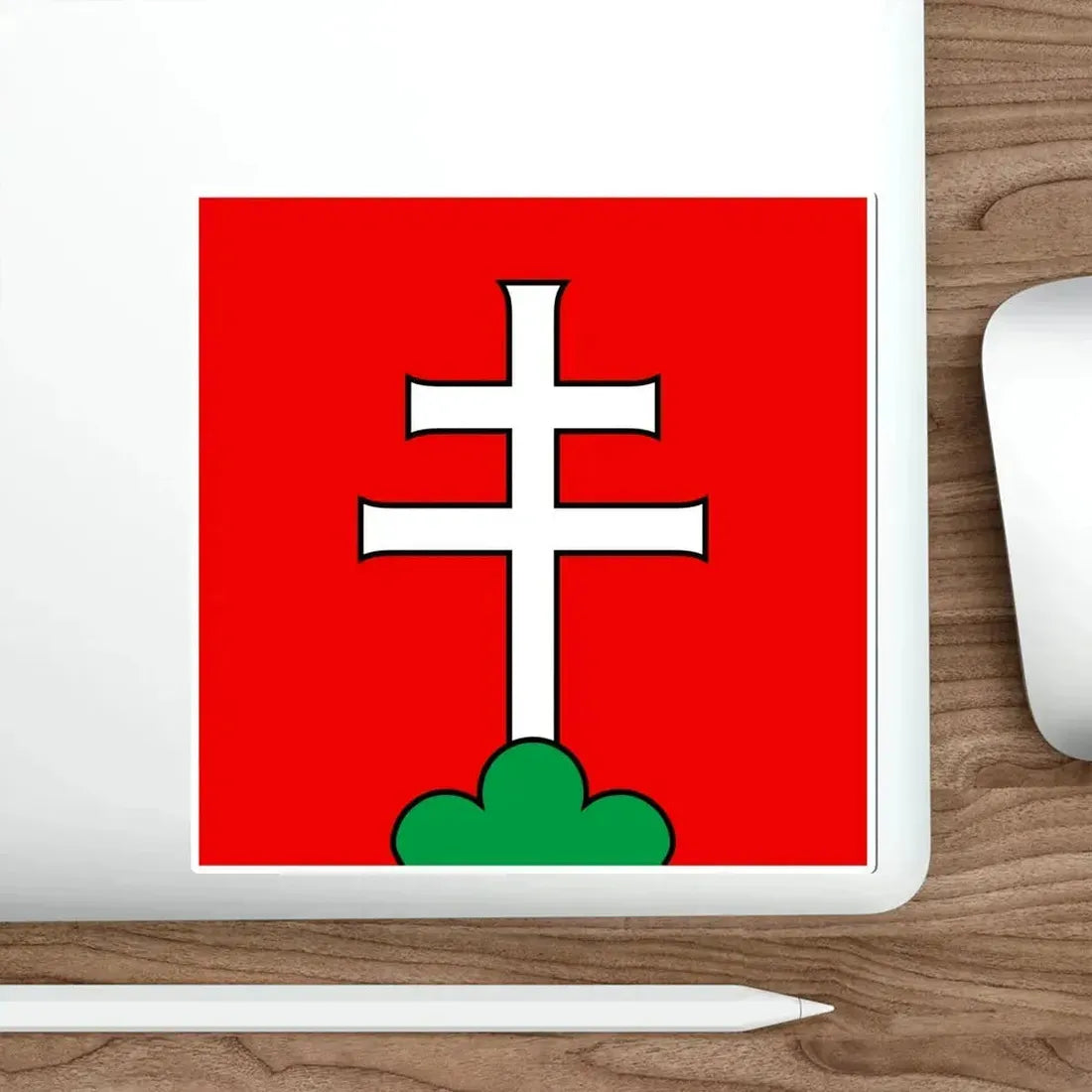 Flag of Elfingen Switzerland STICKER Vinyl Die-Cut Decal - The Sticker Space