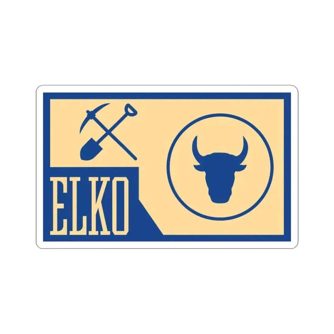 Flag of Elko County Nevada (United States) STICKER Vinyl Kiss-Cut Decal 3 Inch White - The Sticker Space