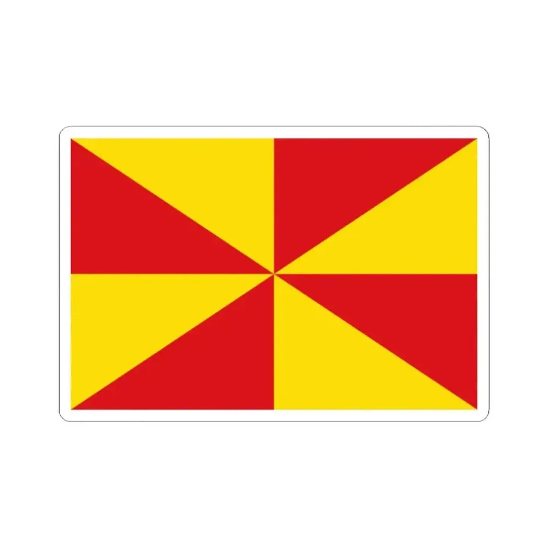 Flag of Ellezelles (Belgium) STICKER Vinyl Kiss-Cut Decal 2 Inch White - The Sticker Space