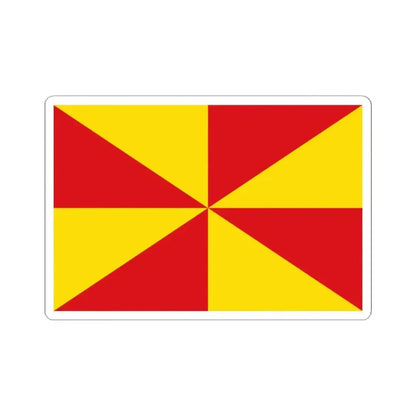 Flag of Ellezelles (Belgium) STICKER Vinyl Kiss-Cut Decal 2 Inch White - The Sticker Space