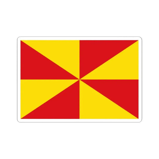 Flag of Ellezelles (Belgium) STICKER Vinyl Kiss-Cut Decal 2 Inch White - The Sticker Space