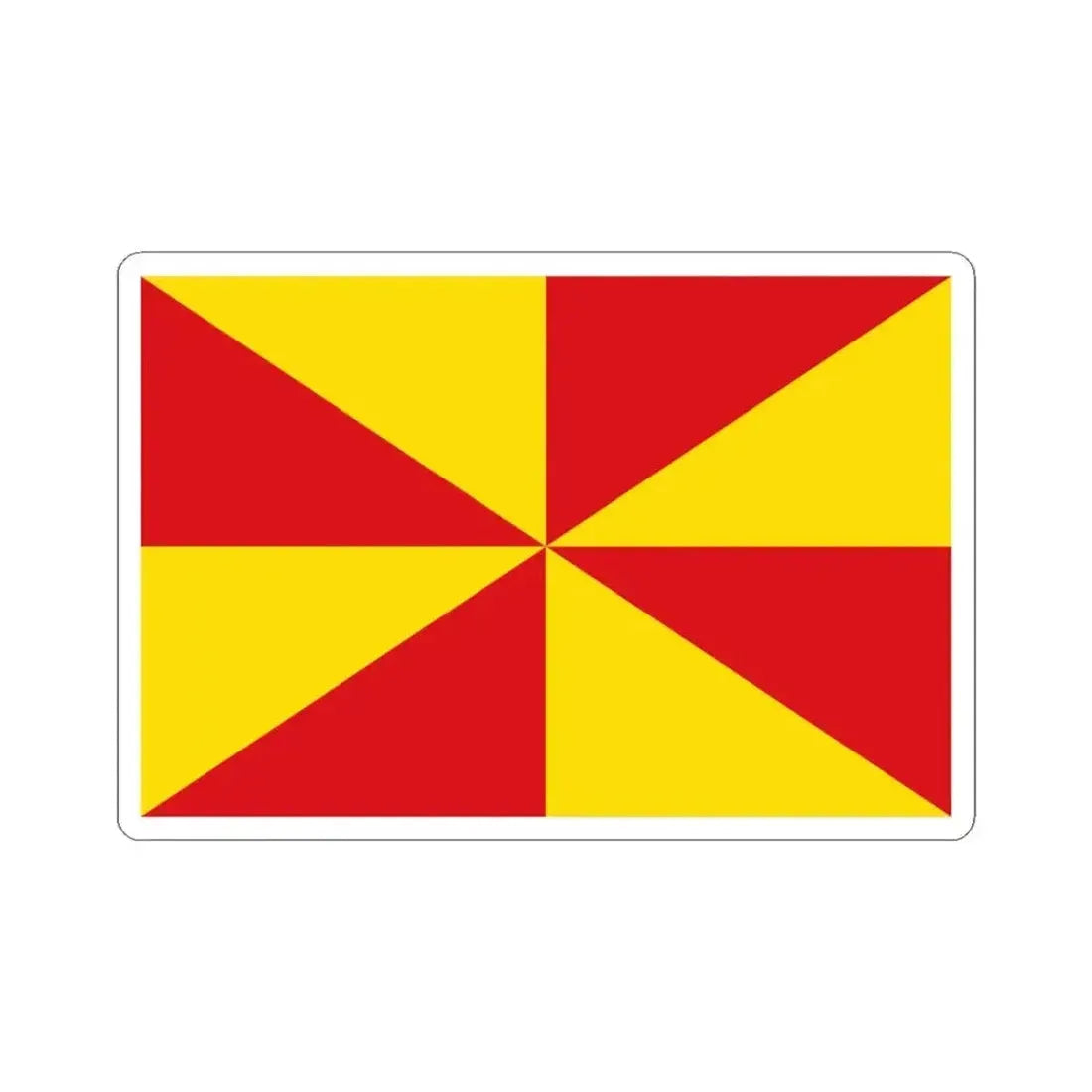 Flag of Ellezelles (Belgium) STICKER Vinyl Kiss-Cut Decal 3 Inch White - The Sticker Space