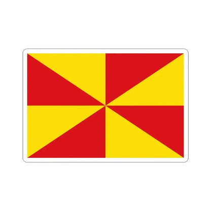 Flag of Ellezelles (Belgium) STICKER Vinyl Kiss-Cut Decal 3 Inch White - The Sticker Space