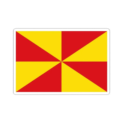 Flag of Ellezelles (Belgium) STICKER Vinyl Kiss-Cut Decal 4 Inch White - The Sticker Space