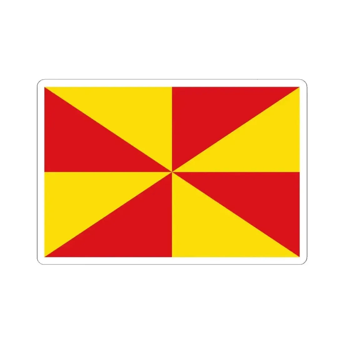 Flag of Ellezelles (Belgium) STICKER Vinyl Kiss-Cut Decal 6 Inch White - The Sticker Space