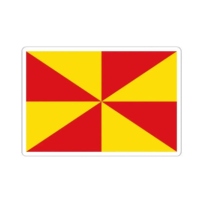 Flag of Ellezelles (Belgium) STICKER Vinyl Kiss-Cut Decal 6 Inch White - The Sticker Space