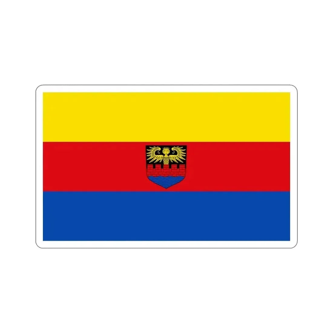 Flag of Emden Germany STICKER Vinyl Die-Cut Decal 4 Inch - The Sticker Space