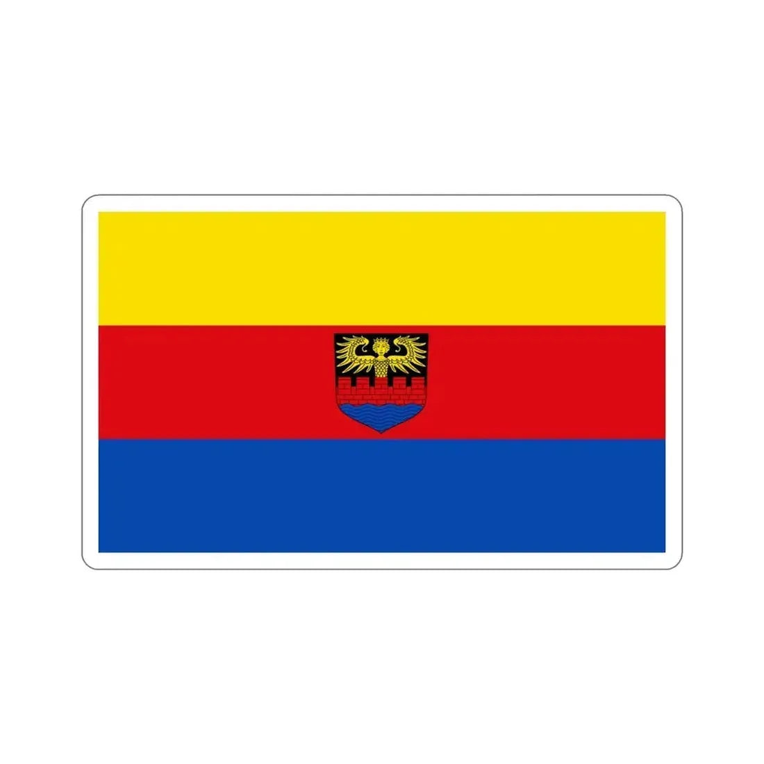 Flag of Emden Germany STICKER Vinyl Die-Cut Decal 4 Inch - The Sticker Space