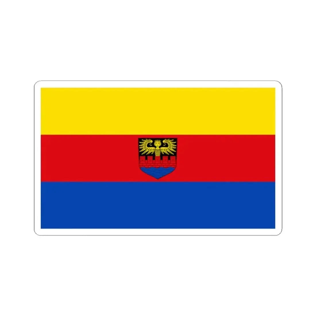 Flag of Emden Germany - STICKER Vinyl Kiss-Cut Decal 2 Inch White - The Sticker Space
