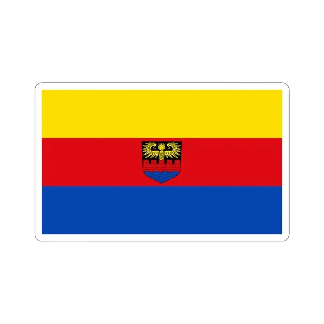Flag of Emden Germany - STICKER Vinyl Kiss-Cut Decal 3 Inch White - The Sticker Space