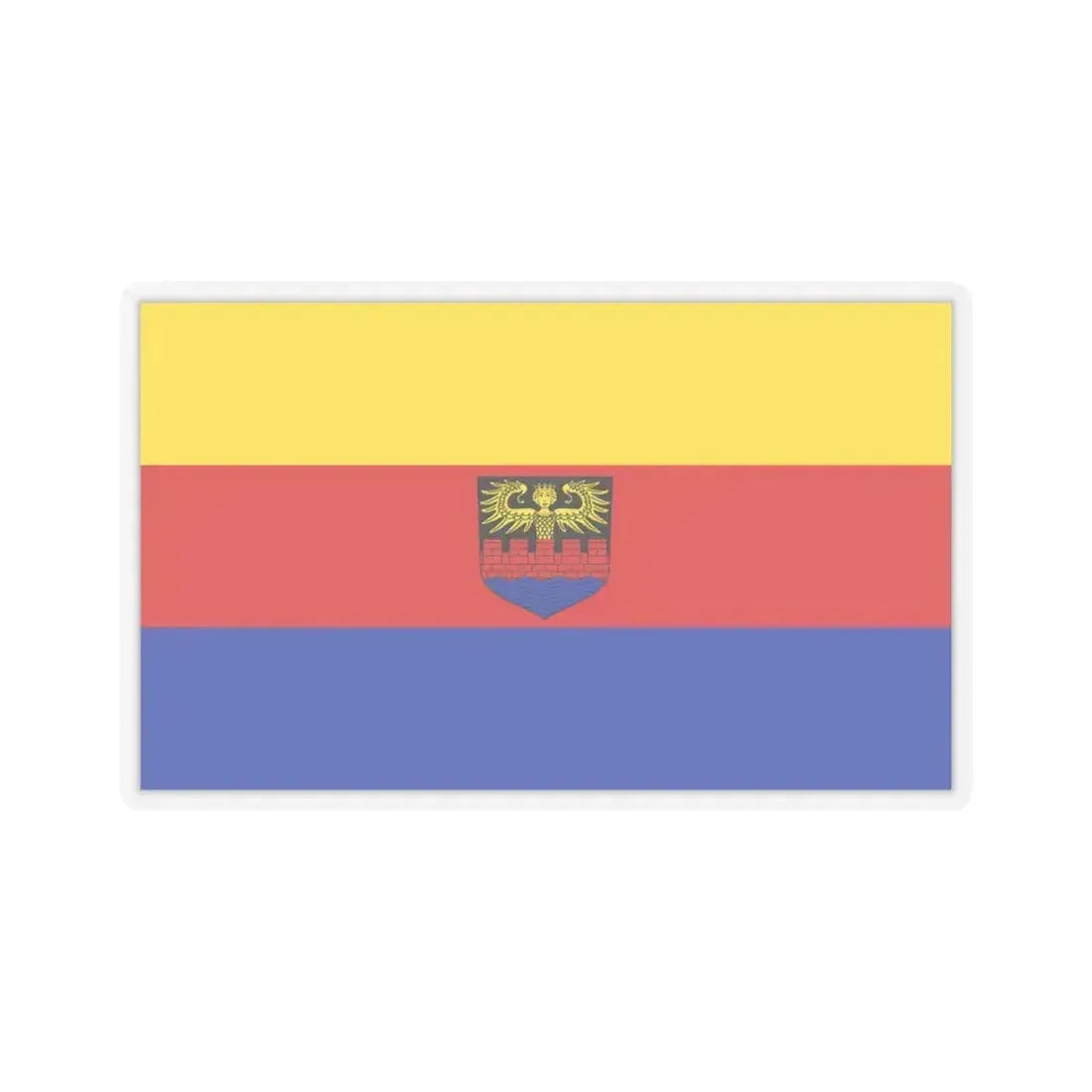 Flag of Emden Germany - STICKER Vinyl Kiss-Cut Decal 4 Inch Transparent - The Sticker Space