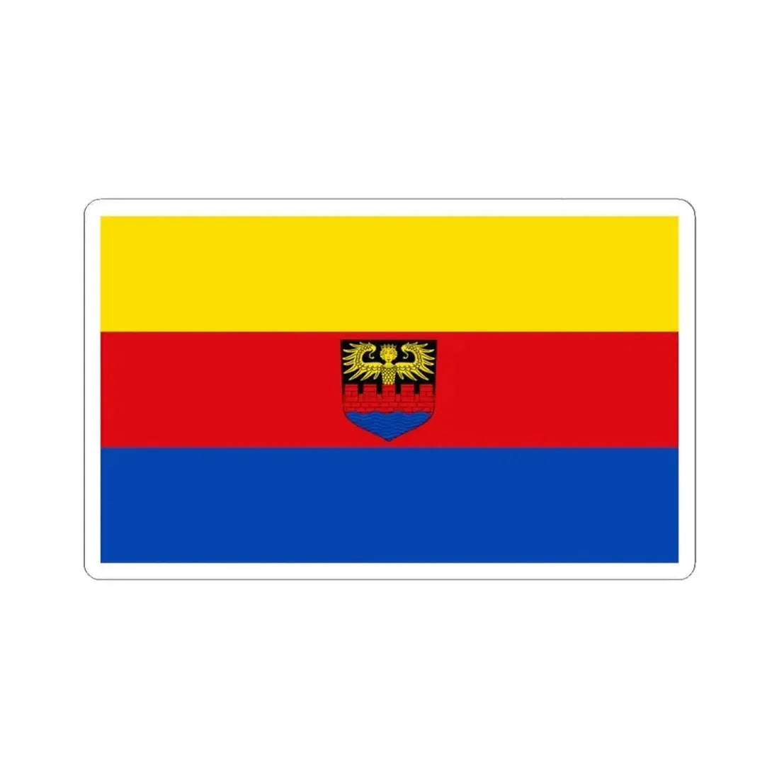 Flag of Emden Germany - STICKER Vinyl Kiss-Cut Decal 6 Inch White - The Sticker Space