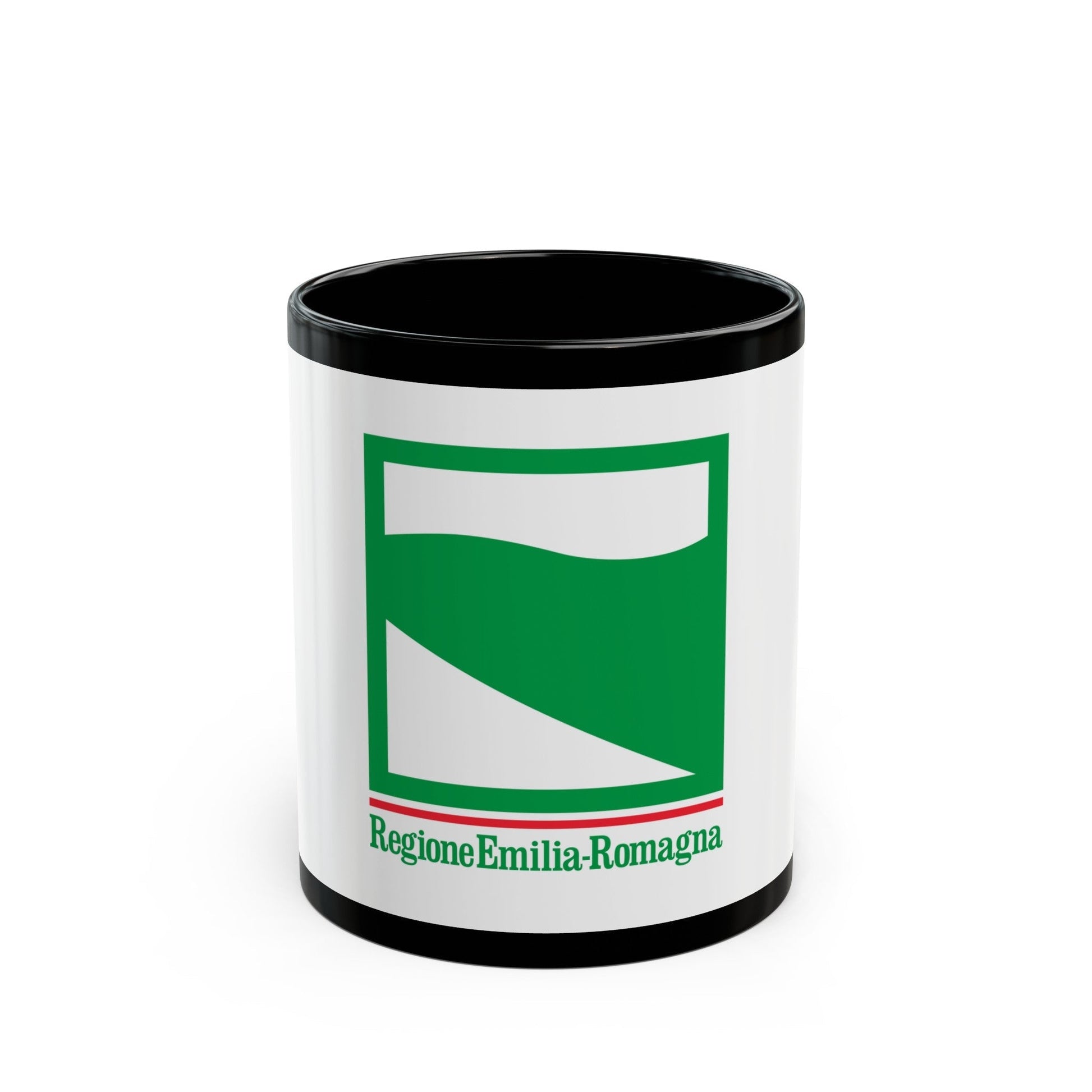 Flag of Emilia Romagna Italy - Black Coffee Mug-11oz-The Sticker Space