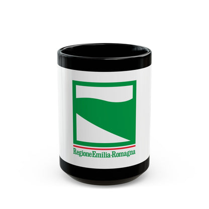 Flag of Emilia Romagna Italy - Black Coffee Mug-15oz-The Sticker Space