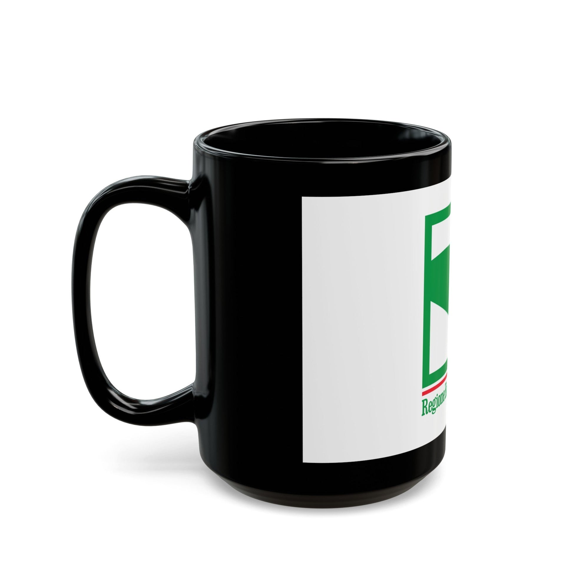 Flag of Emilia Romagna Italy - Black Coffee Mug-The Sticker Space