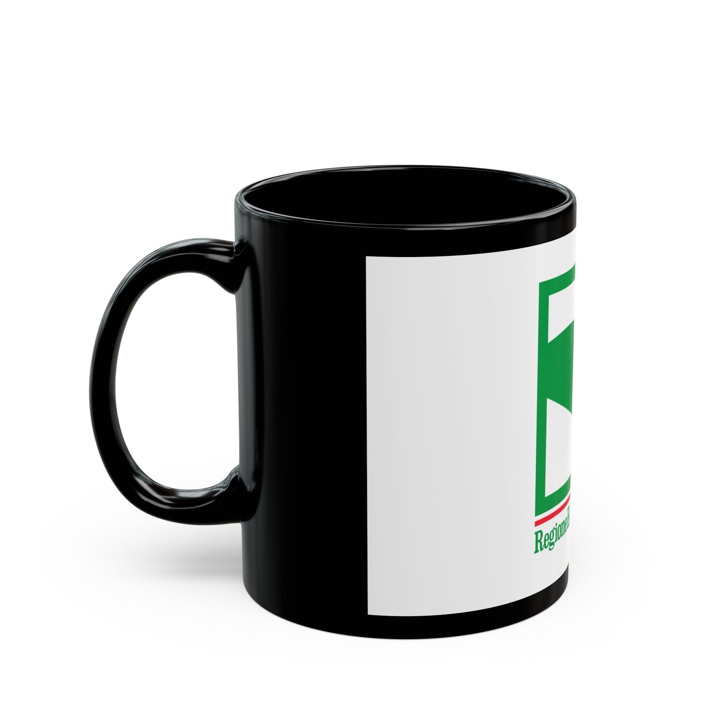 Flag of Emilia Romagna Italy - Black Coffee Mug-The Sticker Space