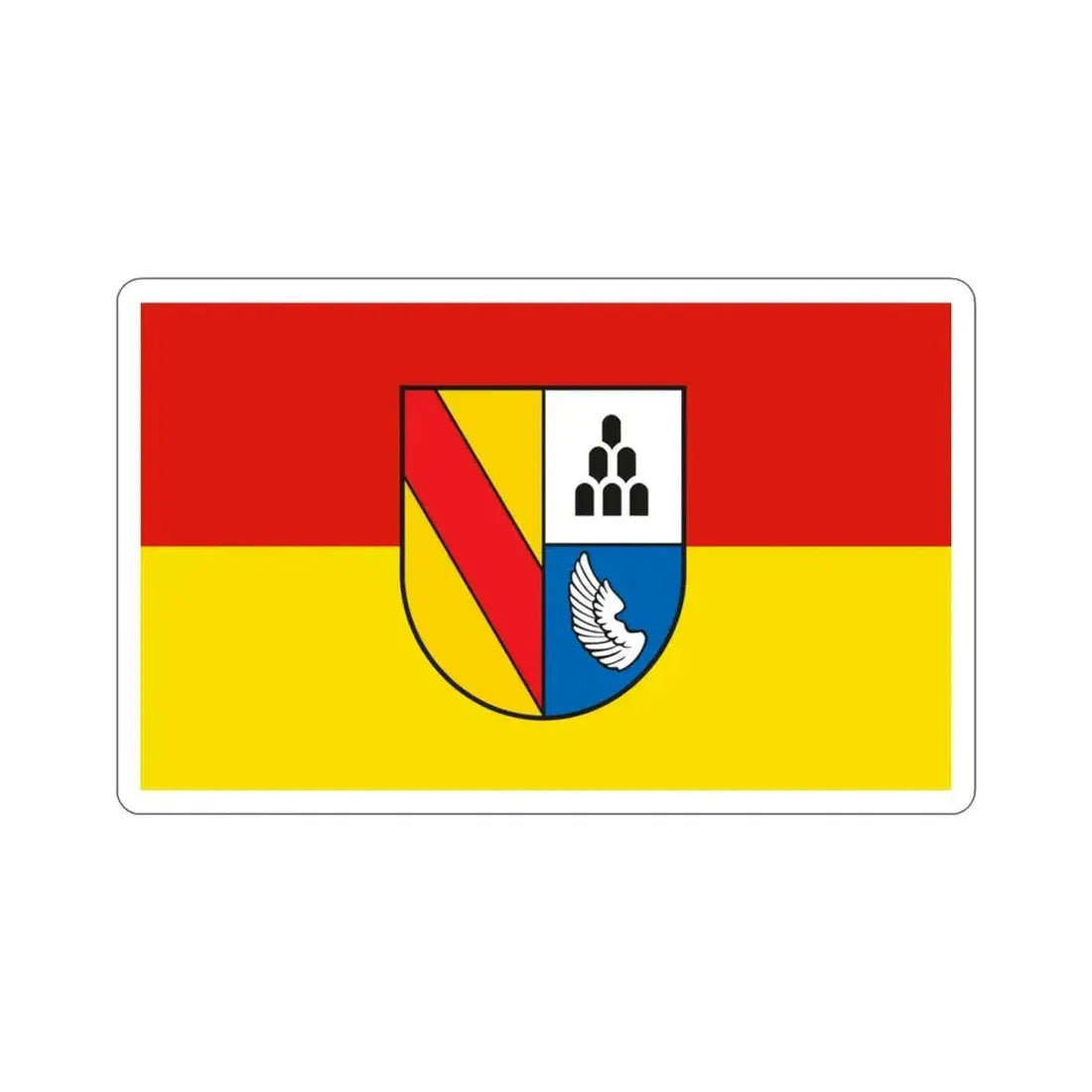Flag of Emmendingen Germany STICKER Vinyl Die-Cut Decal 3 Inch - The Sticker Space